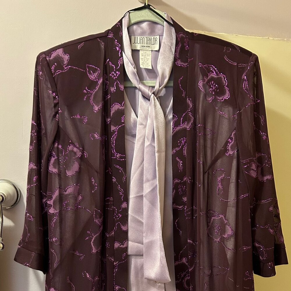 Elegant R&M Richards by Karen Kwong Open-Front Jacket | Wow 'em with Sparkle!